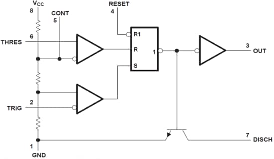 Block Diagram - Texas Instruments NE555 Single Precision Timers Block Diagram - Texas Instruments NE555 Single Precision Timers