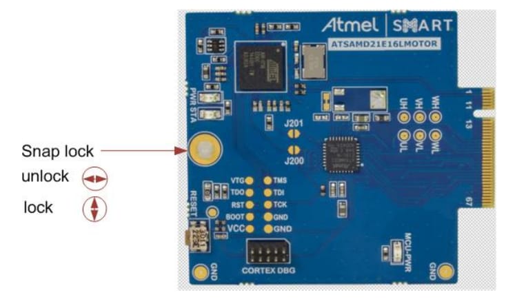 Microchip Technology ATSAMD21E16L Microcontroller Card Microchip Technology ATSAMD21E16L Microcontroller Card