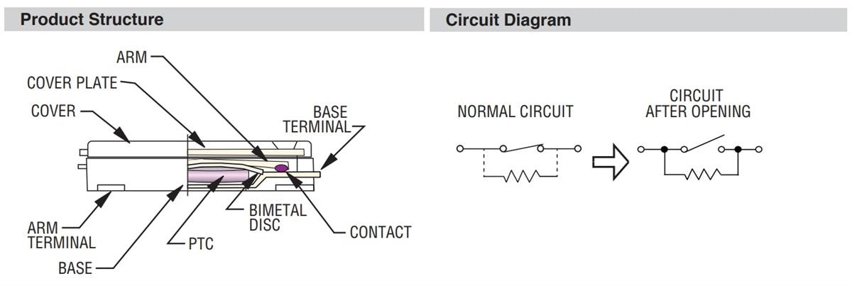 Application Circuit Diagram - Bourns SC Mini-Breakers (Miniature Thermal Cutoff Device) Application Circuit Diagram - Bourns SC Mini-Breakers (Miniature Thermal Cutoff Device)