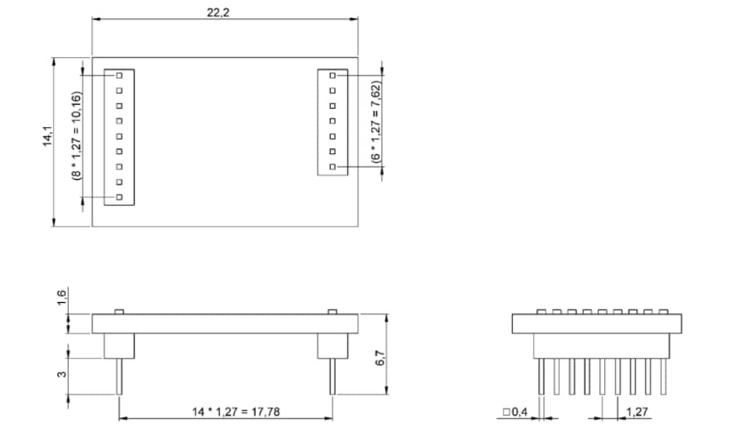 Mechanical Drawing - Bosch BHI260AP Shuttle Board 3.0 Mechanical Drawing - Bosch BHI260AP Shuttle Board 3.0